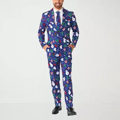 Suitmeister Christmas Mens 3-pc. Suit Set In Blue