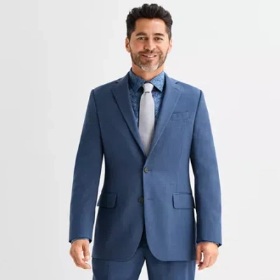 Stafford Birdseye Signature Coolmax All Season Mens Stretch Fabric Classic Fit Suit Jacket In Blue