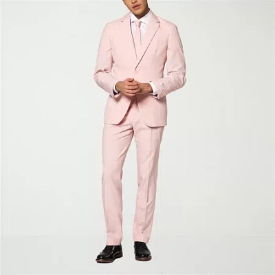 Opposuits Lush Blush Solid Two-piece Suit With Tie In Pink