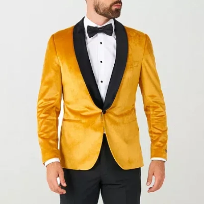 Opposuits Deluxe Gold Velvet Dinner Jacket In Yellow