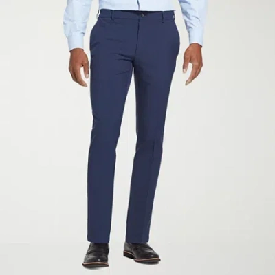 Van Heusen Flex 3x Comfort Mens Slim Fit Flat Front Pant In Blue