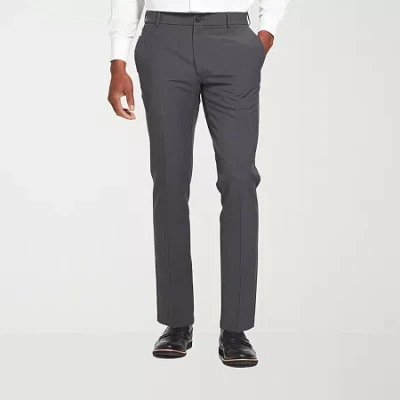 Van Heusen Flex 3x Comfort Mens Slim Fit Flat Front Pant In Gray