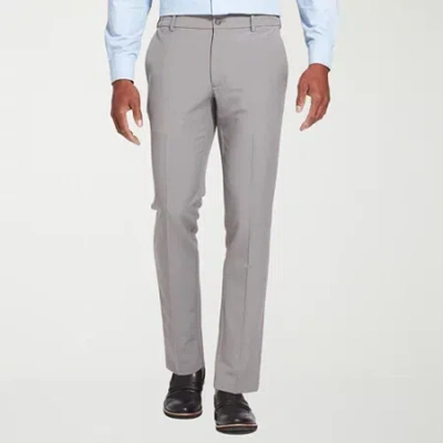 Van Heusen Flex 3x Comfort Mens Slim Fit Flat Front Pant In Gray