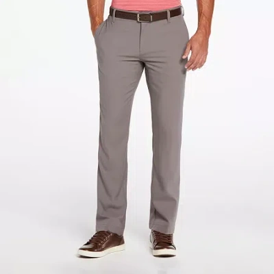 Savane Techworks Performance Mens Straight Fit Dress Flat Front Pant In Gray