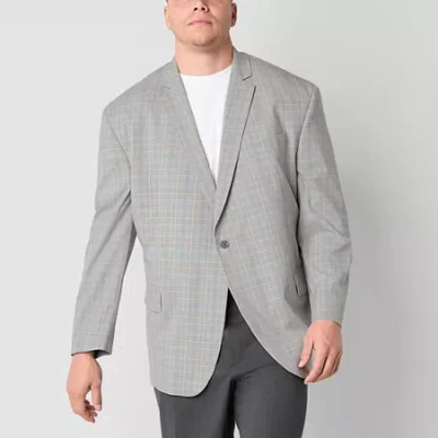 J. Ferrar Mens Big And Tall Plaid Sport Coat In Multi