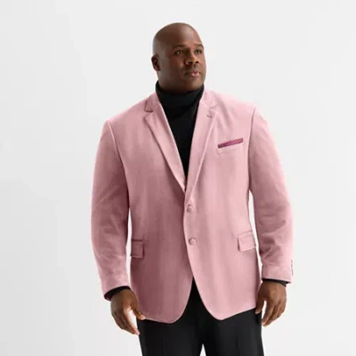 J. Ferrar Corded Mens Regular Fit Velvet Sport Coat In Pink