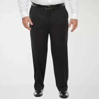 Stafford Coolmax All Season Ecomade Mens Big And Tall Stretch Fabric Classic Fit Pleated Front Suit Pant In Multi