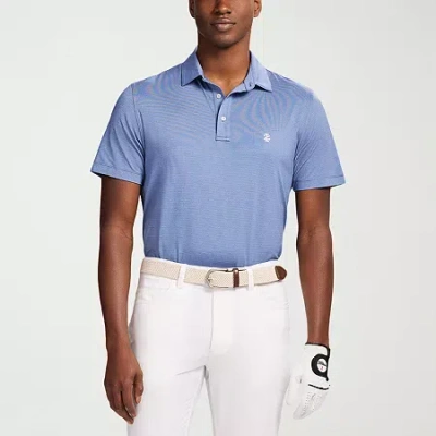 Izod Performance Mesh Mens Regular Fit Short Sleeve Polo Shirt In Blue
