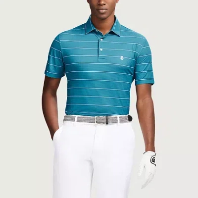 Izod Swingflex Elite Mens Regular Fit Short Sleeve Polo Shirt In Blue