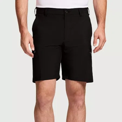 Izod Swingflex Mens 9 1/2" Stretch Fabric Quick Dry Cargo Short In Black