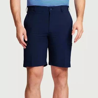 Izod Swingflex Mens 9 1/2" Stretch Fabric Quick Dry Cargo Short In Blue