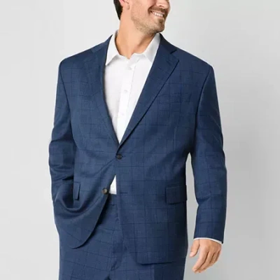 Stafford Coolmax Mens Stretch Fabric Classic Fit Big And Tall Suit Jacket In Multi