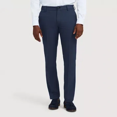 Izod Traveler Mens Straight Fit Flat Front Pant In Blue