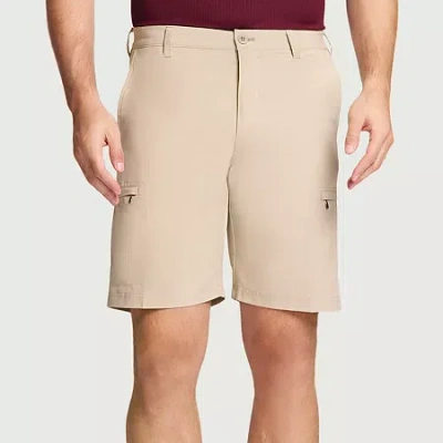 Izod Swingflex Mens 9 1/2" Stretch Fabric Quick Dry Cargo Short In Neutral
