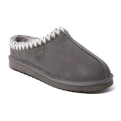 Dearfoams Grafton Mens Memory Foam Clog Slippers In Gray