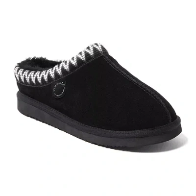 Dearfoams Grafton Mens Memory Foam Clog Slippers In Black