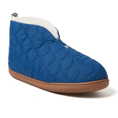 Dearfoams Warm Up Mens Memory Foam Bootie Slippers In Blue
