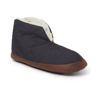 Dearfoams Haven Warm Up Faux Shearling Lined Boot Slipper In Black