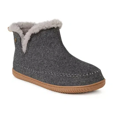 Dearfoams Mens Memory Foam Bootie Slippers In Gray