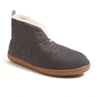 Dearfoams Warm Up Mens Memory Foam Bootie Slippers In Brown