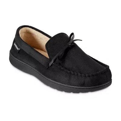 Isotoner Mens Moccasin Slippers In Black