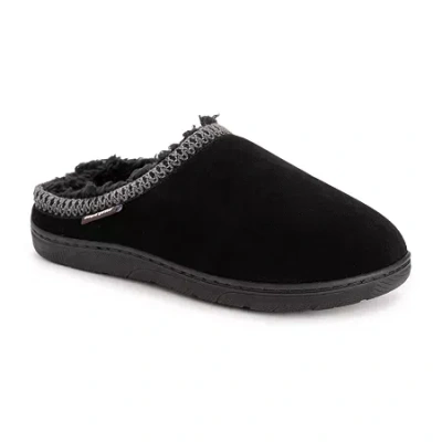 Muk Luks Gabriel Leo Clog Mens Memory Foam Slip Resistant Slip-on Slippers In Black