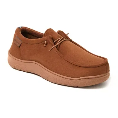 Dearfoams Mens Memory Foam Slip-on Slippers In Brown