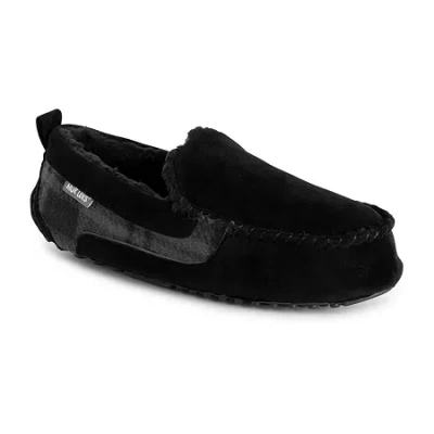 Muk Luks Mens Moccasin Slippers In Black