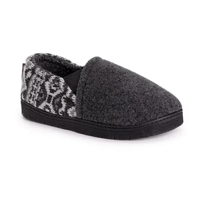 Muk Luks Mens Slip-on Slippers In Black