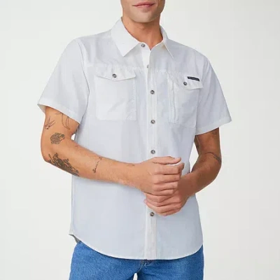 Free Country Mens Short Sleeve Regular Fit Button-down Shirt In Multi