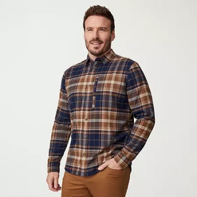 Free Country Mens Long Sleeve Regular Fit Flannel Shirt In Multi