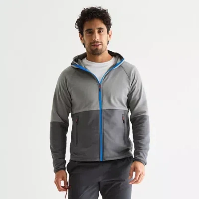 Sierra Pacific . Mens Fleece Hooded Water Resistant Lightweight Jacket In Gray