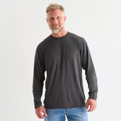 Sierra Pacific . Mens Crew Neck Long Sleeve Active T-shirt In Black
