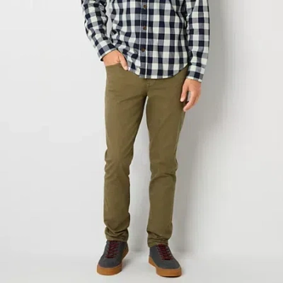 Mutual Weave Stretch 5 Pocket Mens Slim Fit Pant In Green