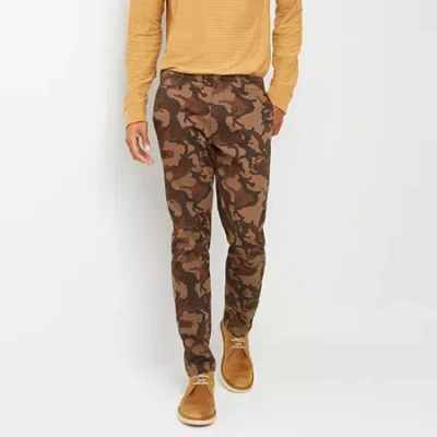 Mutual Weave Stretch Mens Slim Fit Flat Front Pant In Multi