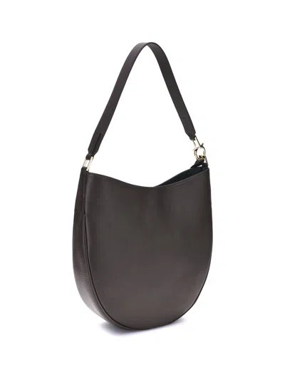 Ferragamo Medium Calfskin Shoulder Bag In Brown