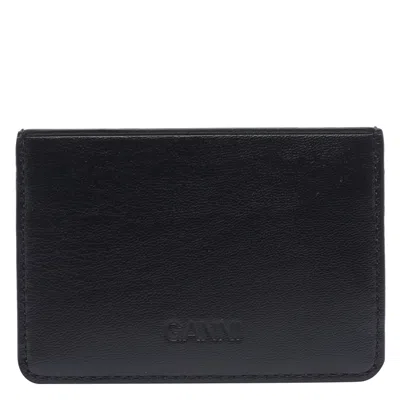 Ganni Women Bou Animals Cards Holder In Black