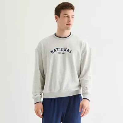 Xersion Mens Crew Neck Long Sleeve Sweatshirt In Gray