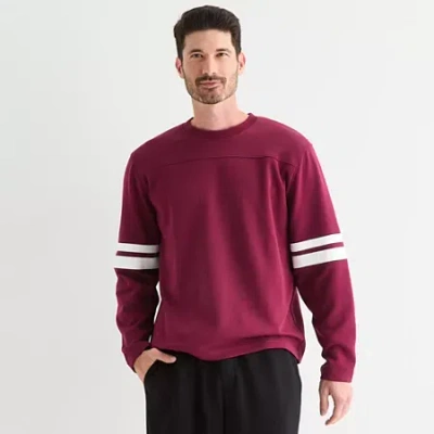 Xersion Mens Crew Neck Long Sleeve Active T-shirt In Red