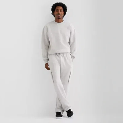 Xersion Cotton Fleece Mens Regular Fit Active Cargo Pant In Gray