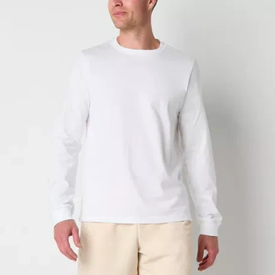 Xersion Xtreme Mens Crew Neck Long Sleeve Active T-shirt In White