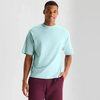 Xersion Oversized Mens Crew Neck Short Sleeve Active T-shirt In Blue