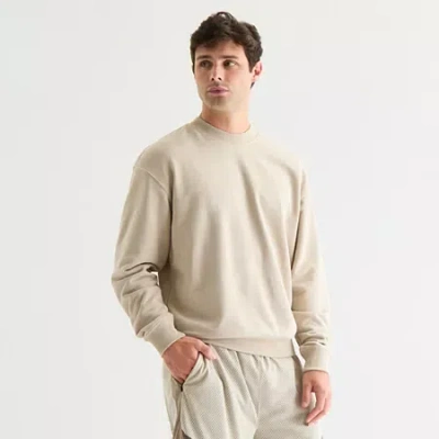 Xersion Mens Crew Neck Long Sleeve Sweatshirt In Sand