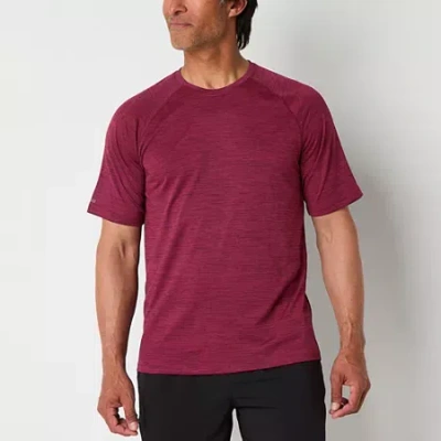Xersion Everair Mens Crew Neck Short Sleeve Quick Dry Active T-shirt In Red