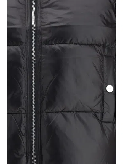 Ganni Women Shiny Nylon Short Puffer Jacket In Black