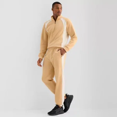 Xersion Cotton Fleece Blend Mens Regular Fit Fleece Sweatpant In Sand