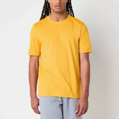 Xersion Xtreme Mens Crew Neck Short Sleeve Quick Dry Active T-shirt In Yellow