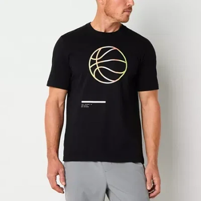 Xersion Mens Crew Neck Short Sleeve Regular Fit Graphic T-shirt In Black