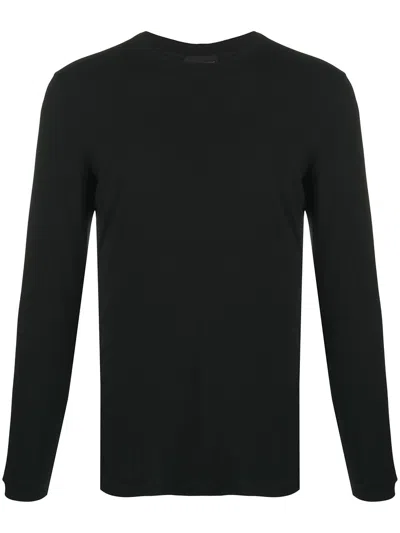 Giorgio Armani Viscose Blend T-shirt In Black
