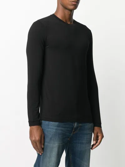 Giorgio Armani Viscose Blend T-shirt In Black
